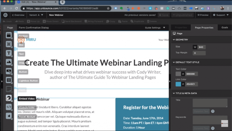 Unbounce Landing Page