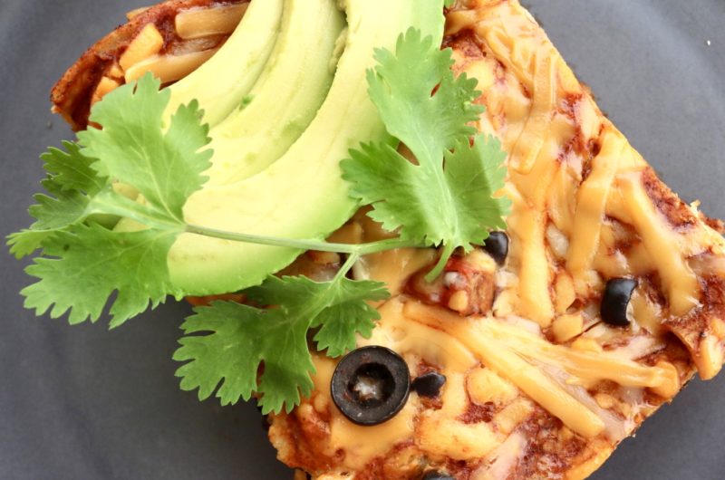 Vegan Enchilada Casserole Gluten-Free by Vegan Anj Featured