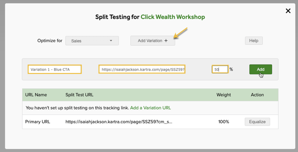 clickmagick split testing