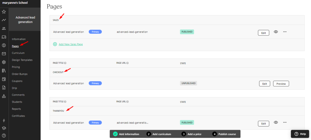 Website and Landing Page builder_Teachable
