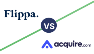 Flippa vs Acquire.com comparison: Side-by-side overview of fees, features, and processes for buying or selling online businesses in 2025
