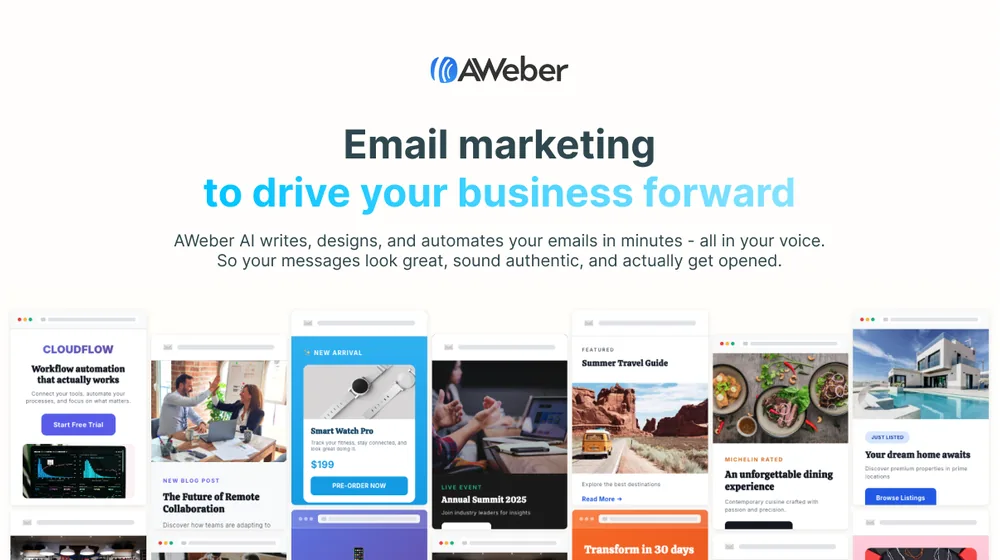 AWeber Communications dashboard