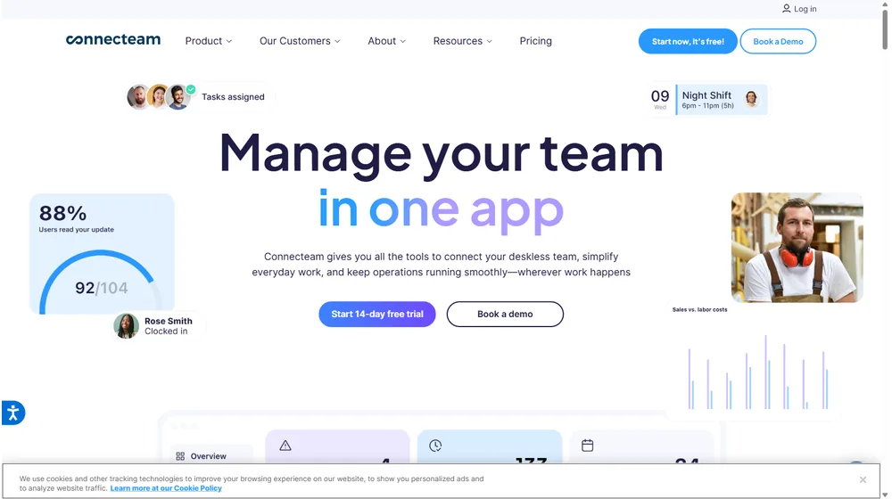 Connecteam dashboard