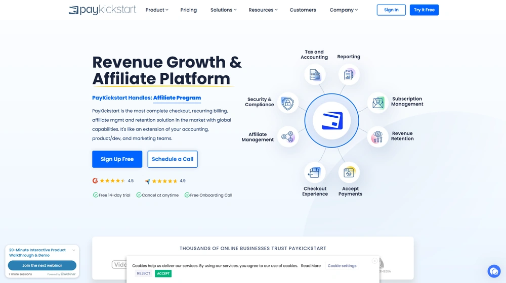Paykickstart dashboard